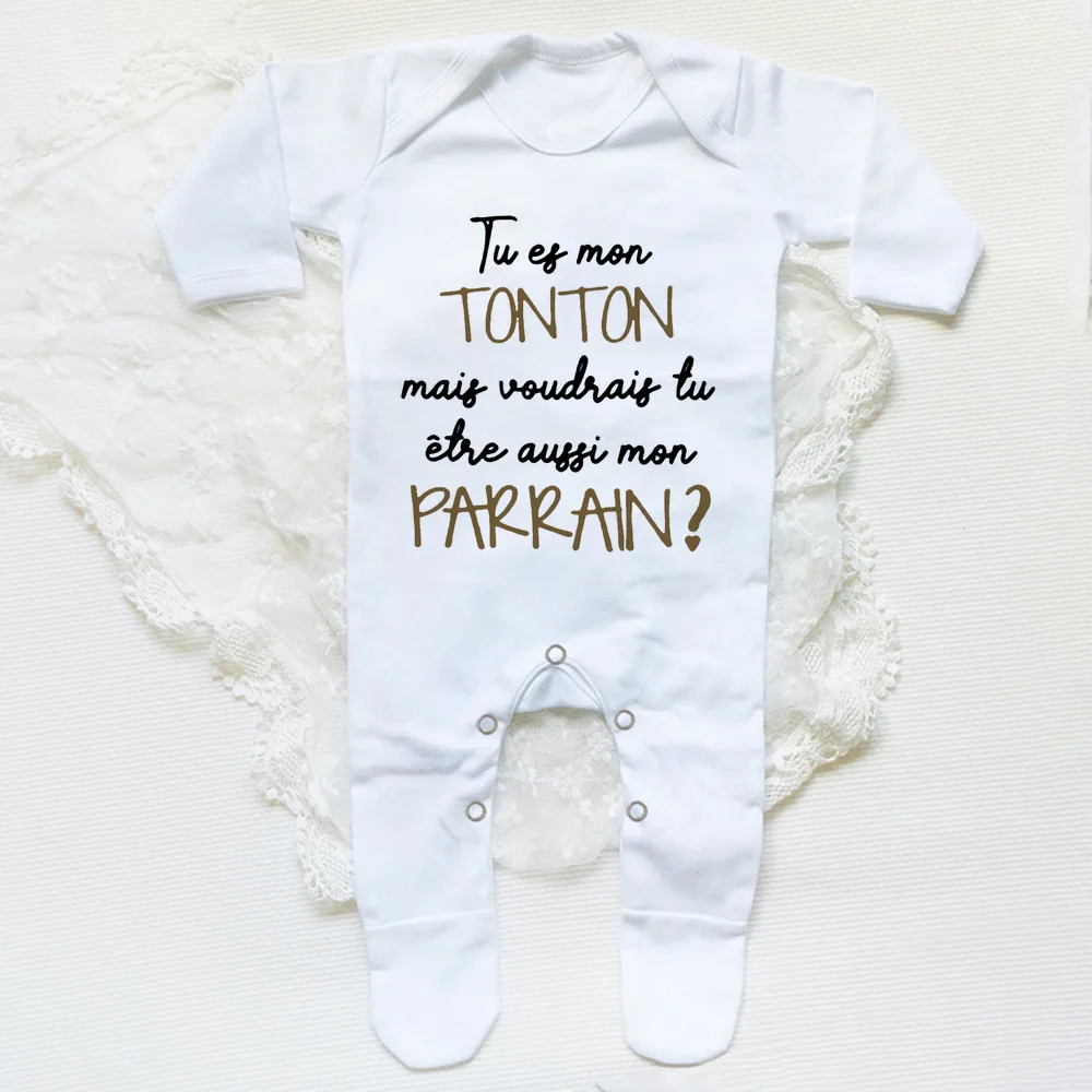 Would You Also Like To Be My Godmother & Godfather Baby Bodysuit Newborn Babygrow Sleepsuit Newborn Hospital Coming Home Outfit