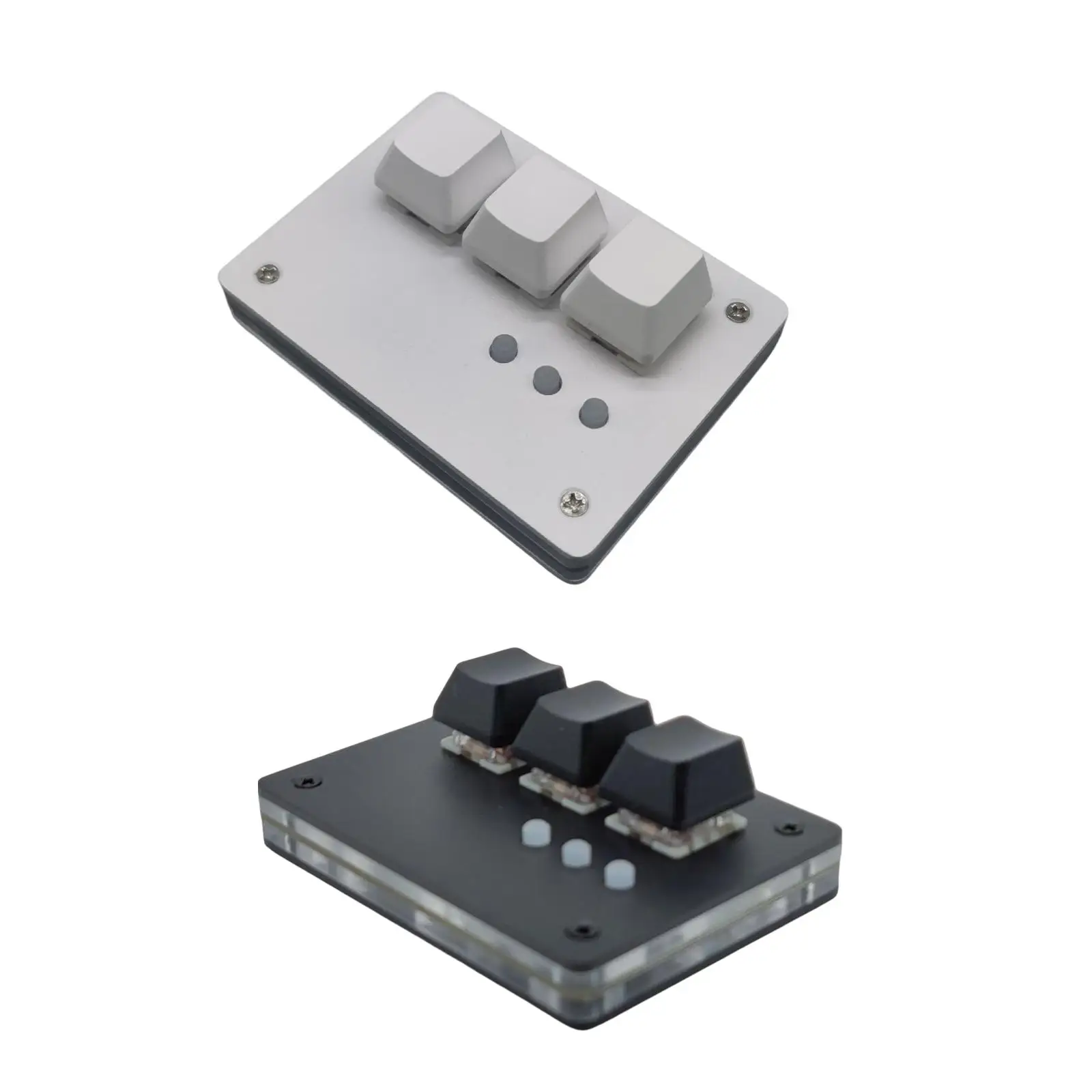 Mini Keyboard Replacement RGB Programmable Keys Standard Keyboard Keycaps Mechanical 3 Key for Vista Gaming Programming Drawing