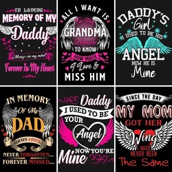 DIY 5D Diamond Painting Heart Heaven Dad English Words By Number Kits for Adults, Diamond Kits Full Drill Diamond Art Picture
