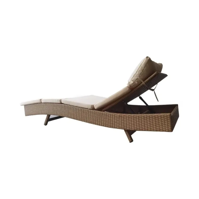 Desain Baru Furnitur Santai Luar Ruangan Kolam Renang Tempat Tidur Berjemur Kursi Berjemur Rotan Daybed Kursi Santai Furnitur Luar Ruangan 	