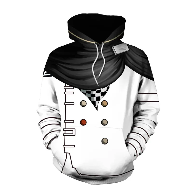 Anime Danganronpa V3 3D Hooded Sweatshirt Monokuma Ouma Kokichi Kaede Akamatsu Cosplay Clothes for Men Women Kid Casual Warmth5;