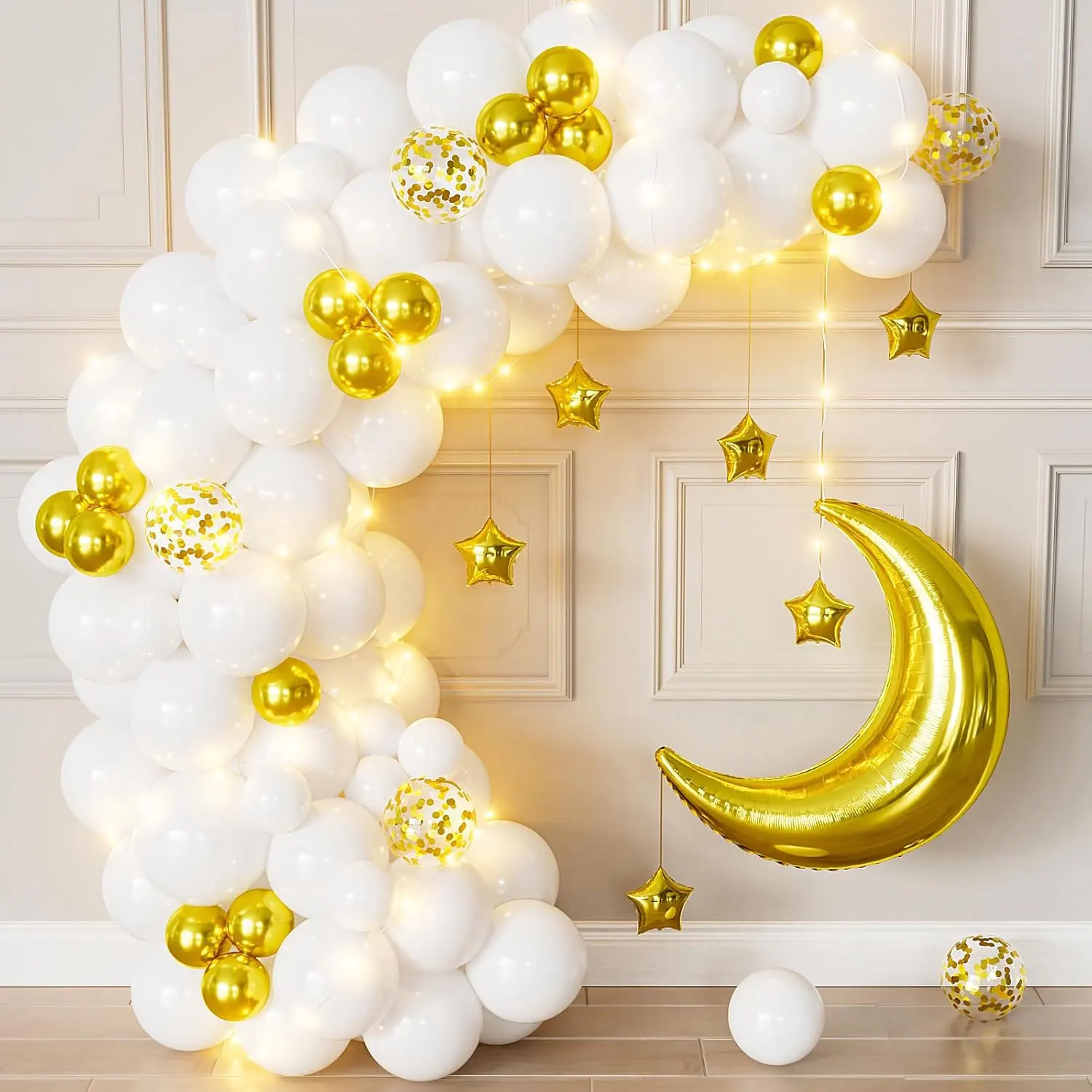 1 Satz Eid Mubarak Folienballon 2026 Ramadan Dekoration für Heimhilfe Al-Fitr Mubarak Kareem Islamisches Festival Muslimisches Partyzubehör