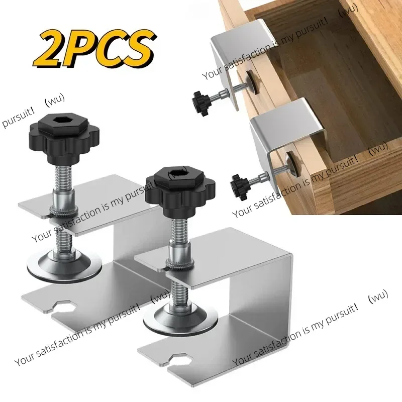 ZOCI-2Pcs Steel Woodworking Jig Cabinet Tool Drawer Panel Clips Furniture Front Installation Clamps Hand Tool Accessories