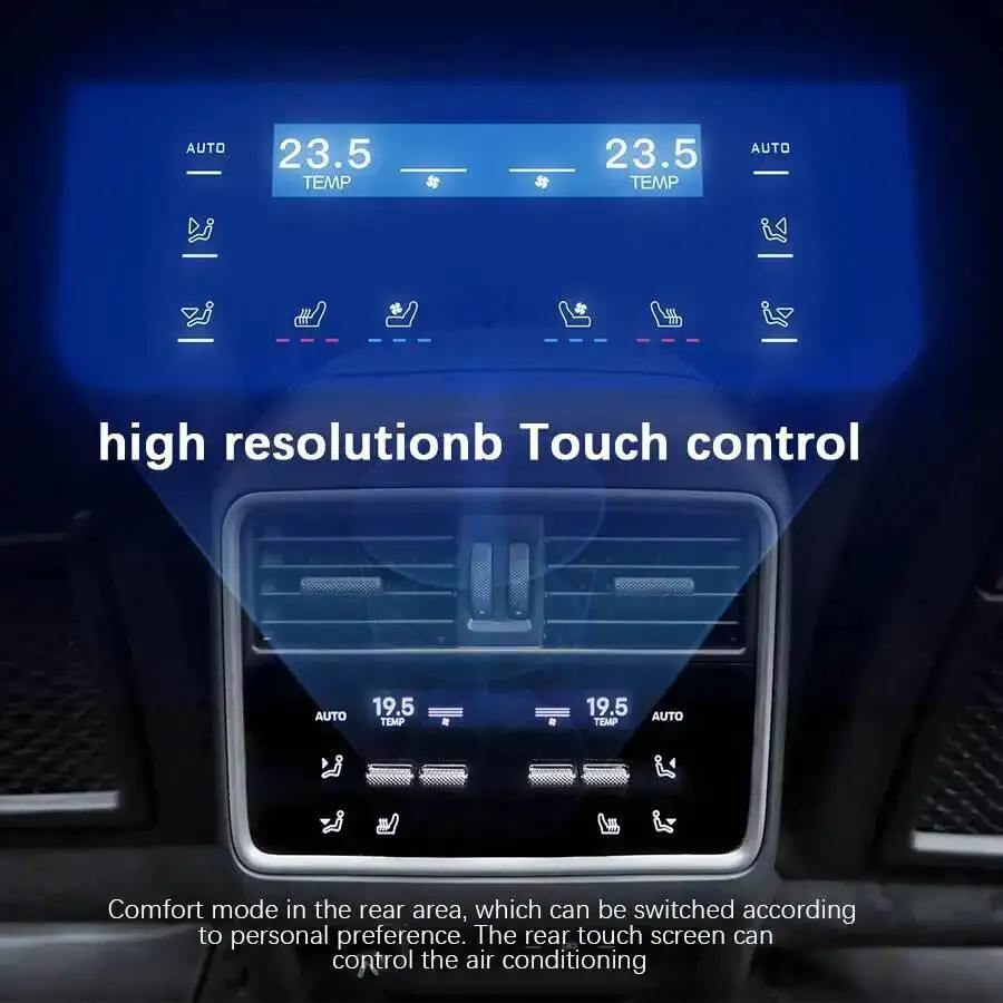 Rear Seats Air Conditioning Panel For Porsche Cayenne 2024 LCD Climate Control Panel No Programming Lossless Upgrade