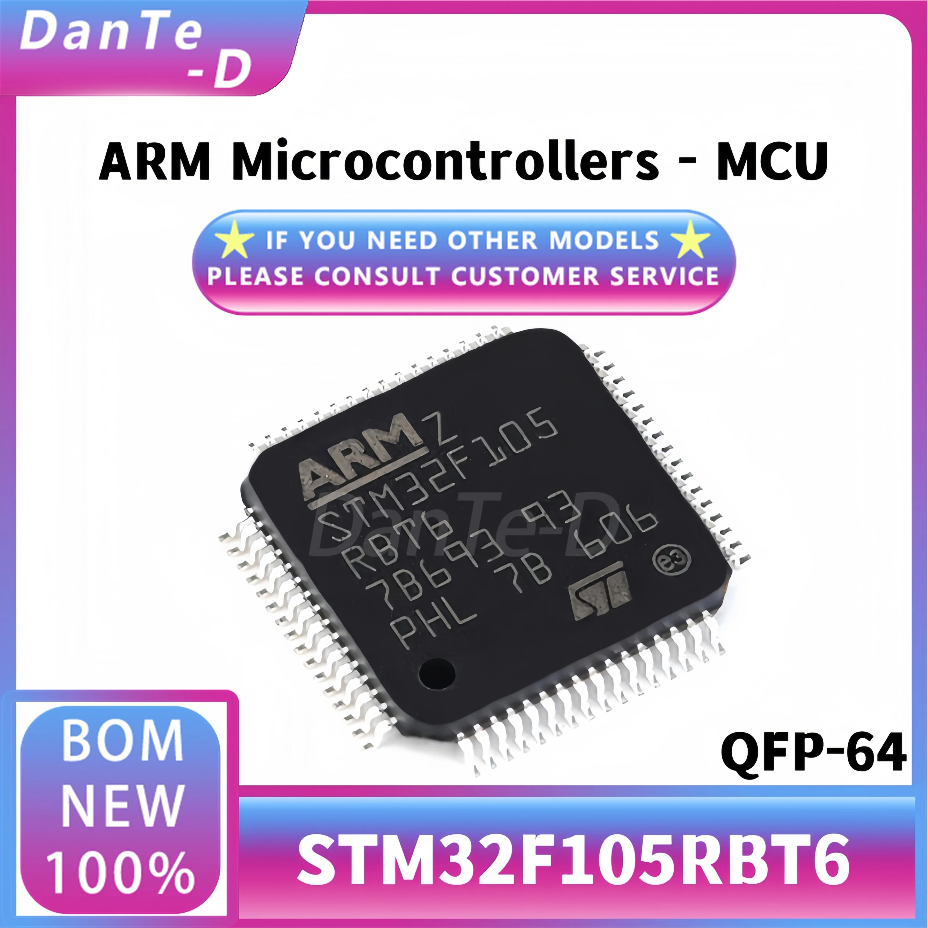 STM32F105RBT6 LQFP-64 ARM Cortex-M3 32-bit microcontroller MCU IC original authentic