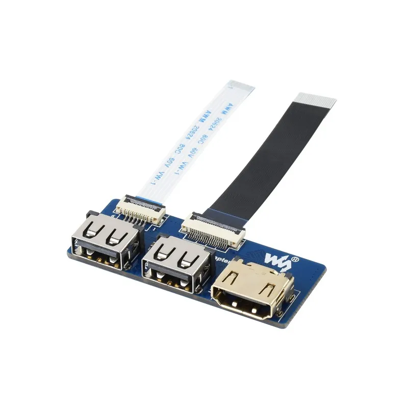Afbeelding 7: CM4-IO-BASE-BOX-B + USB HDMI-adapter, voor Raspberry Pi Compute Module 4