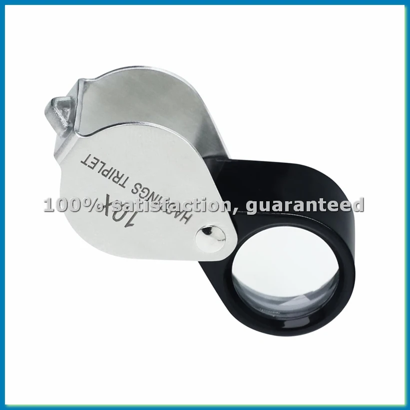Hastings Triplet Loupe 10X Jeweler'S Loupe with 16mm Triplet Lens Foldable Tiny Loupe Magnifier Gemstone Magnifying Tool-A56M
