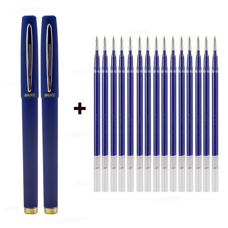 1.0mm Rollerball Pen Black Blue Red Practicing Calligraphy Antibacterial Ballpoint Pen 0.5 0.7mm Tip Student Large Capacity