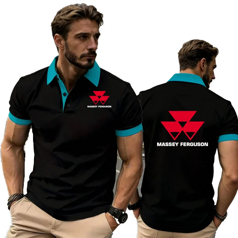 2026 Massey Ferguson Embroidery 35% Cotton Polo Shirts Men Comfortable Casual Solid Color Slim Fit New Summer Fashion Brand Top