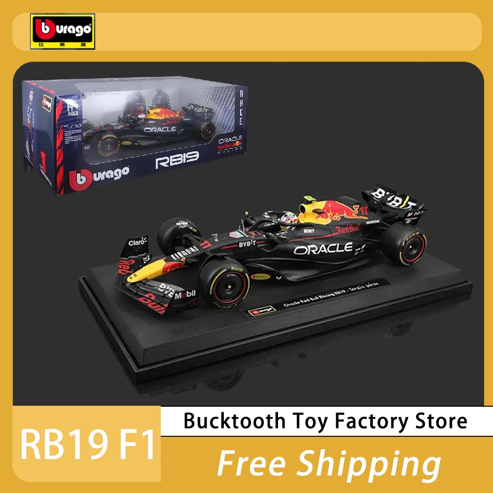 

Bburago Red Bull RB19 F1 Car 1:18 Model 2023 Formula Racing Large Size Special Edition #1 Max Verstappen Alloy Diecast Toy Gifts