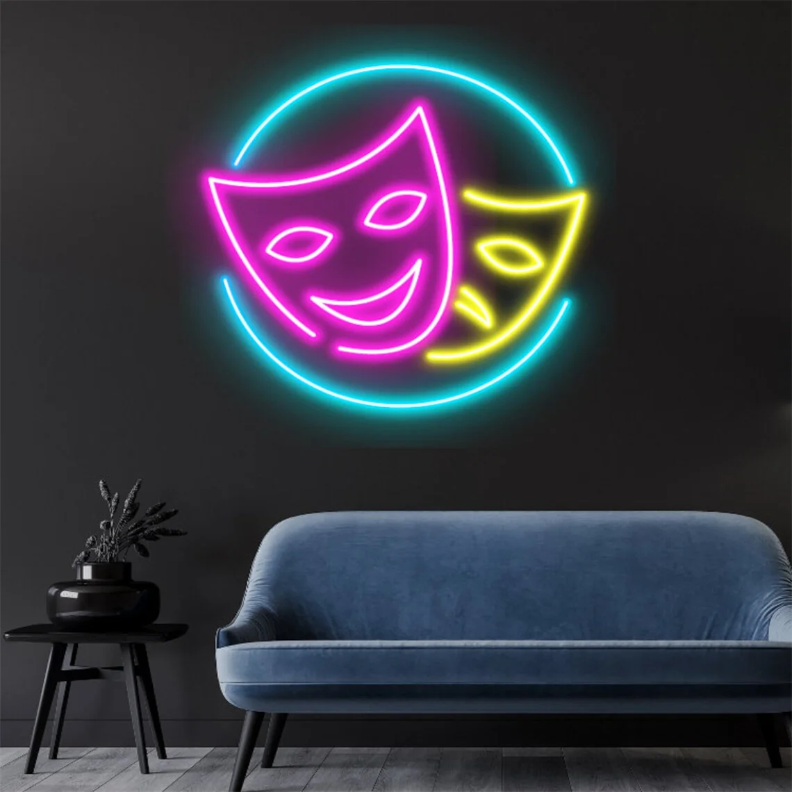 Mask Neon Sign Custom Neon Sign Home Kid’s Room Wall Decor Neon Sign