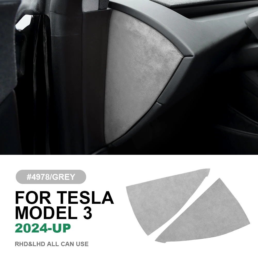 Coperchio laterale del pannello degli strumenti della Console centrale in pelle scamosciata superiore italiana per Tesla Model 3 Highland 2024-Up