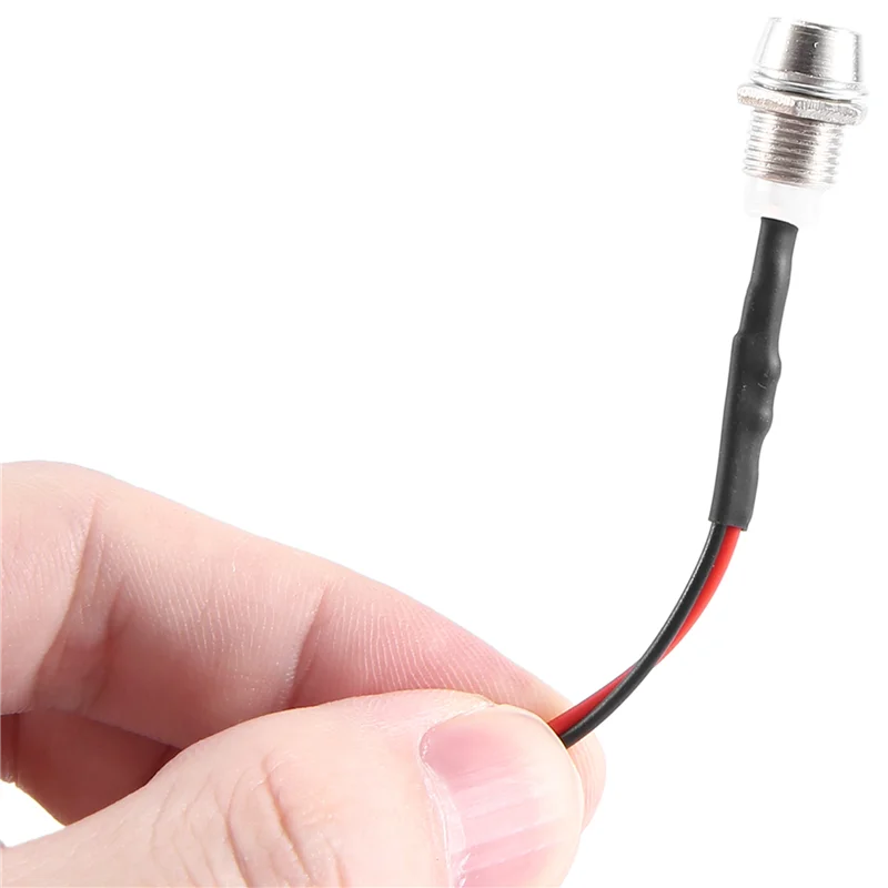 2 個 8LED 5 ミリメートルヘッドライト RC 交換用 LED ライト 1/10 モデルドリフトカー車両用、白赤と黄色-POS