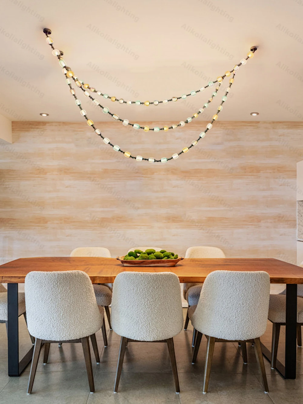 Transform Your Dinning Room With Our Retro Long Glass Bubble Strap Pendant Light Elegant Design Gold Silver Dimming Function