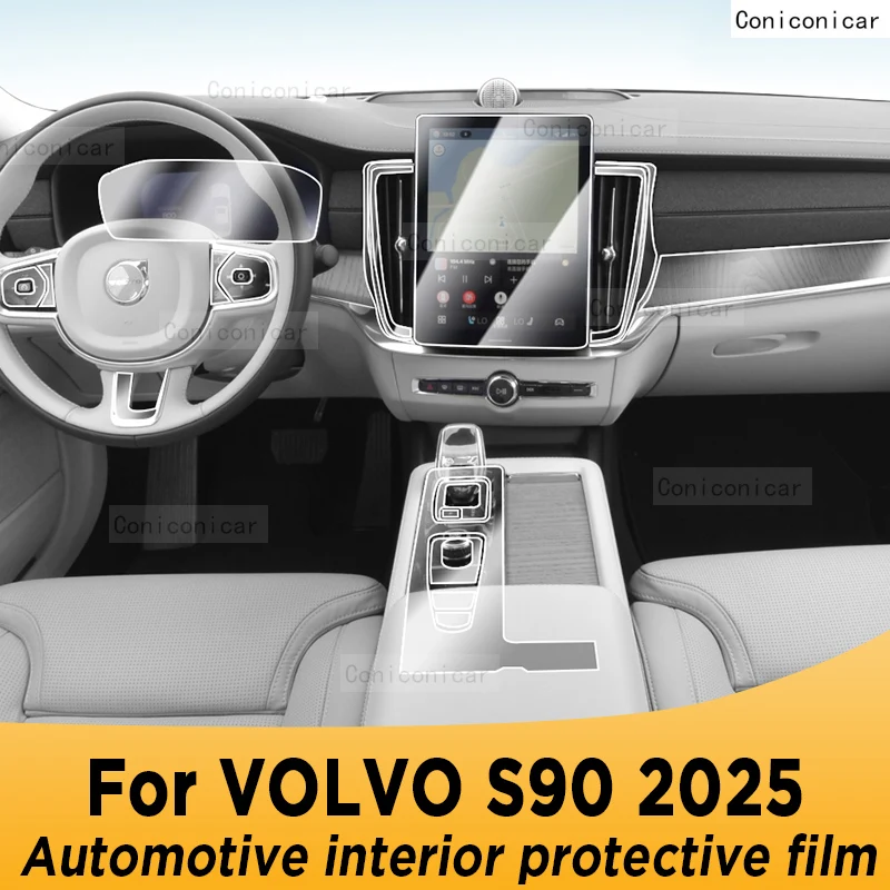 

For VOLVO S90 2025 Panel Navigation Automotive Interior Screen TPU Protective Film Cover Anti-Scratch Sticker