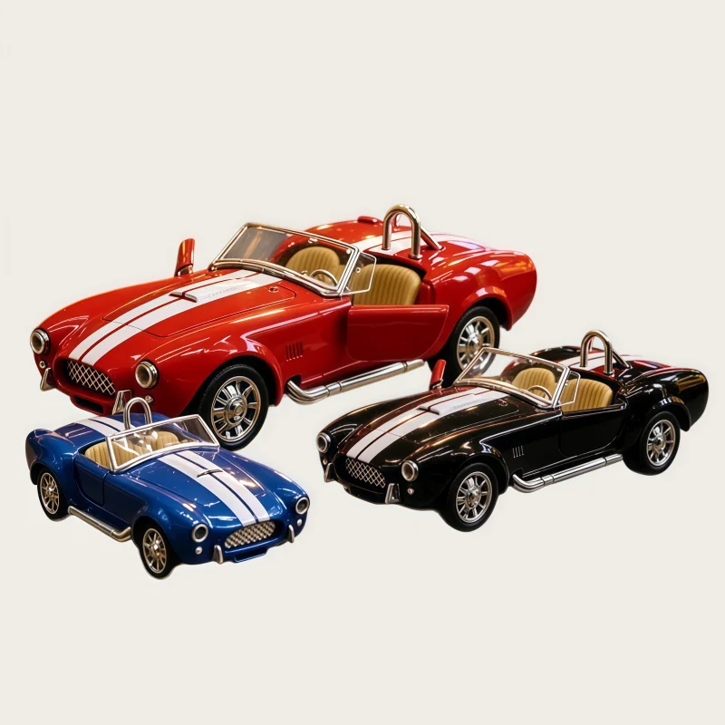 Retro sports car alloy model, 1:32 scale, with openable doors design, a collectible metal-cast figurine.