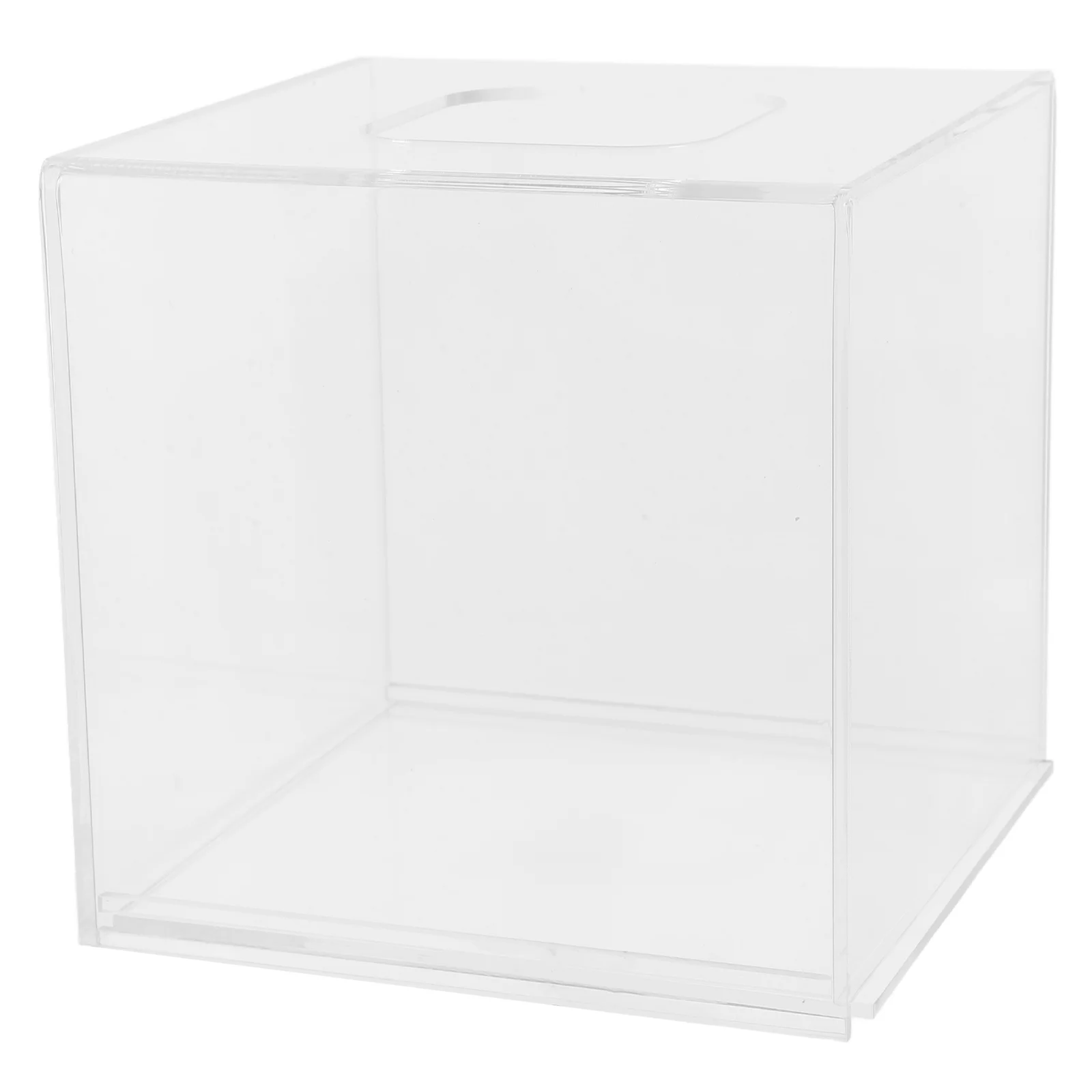 

Tissue Box Cover Square Transparent Napkin Holder Kitchen Bathroom Bedroom Office Paper Towel Dispenser Storage