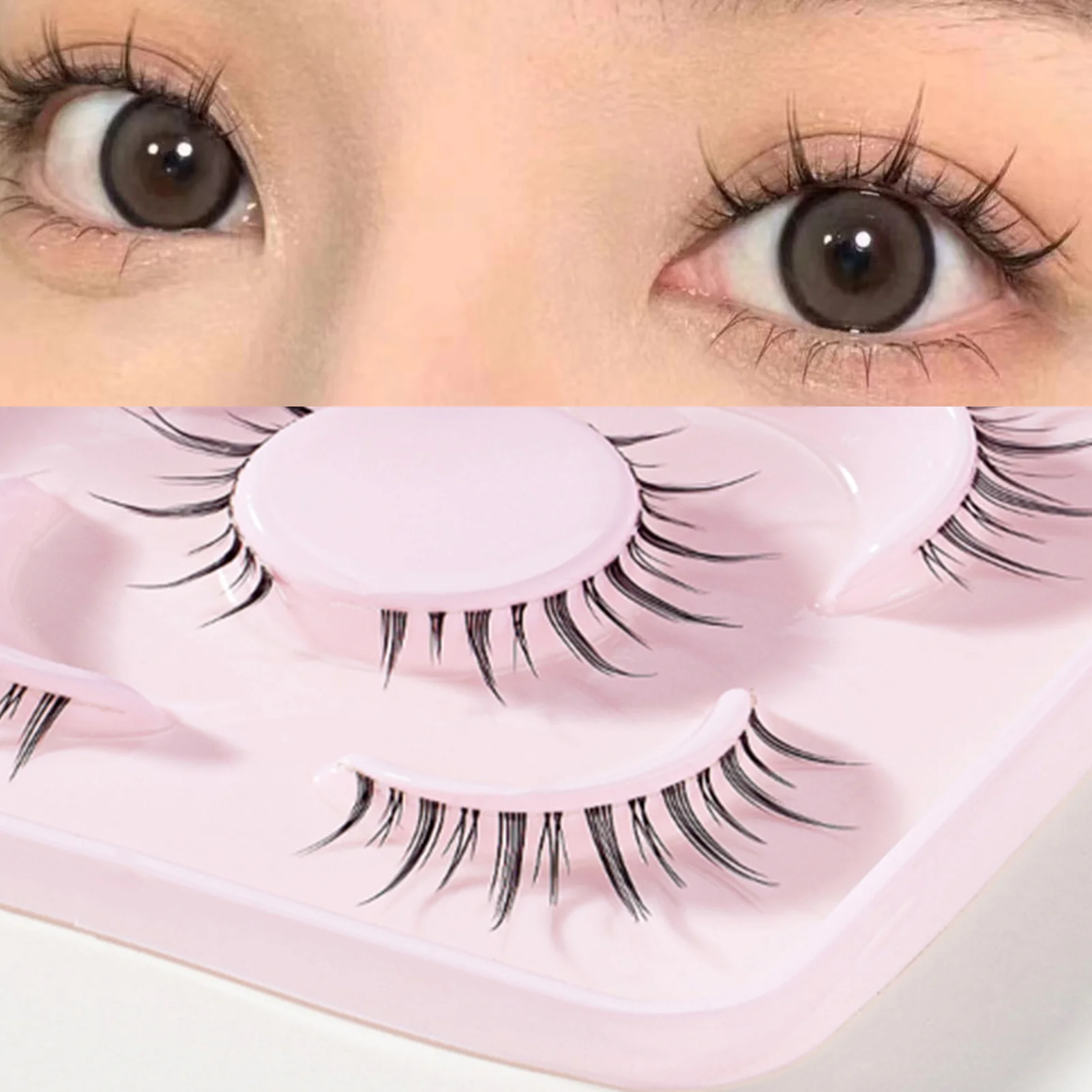 小さな悪魔のようなつけまつげ,完全なストリップ,粘着性,長い,劇的な,厚い,柔らかい,軽い,3ペア