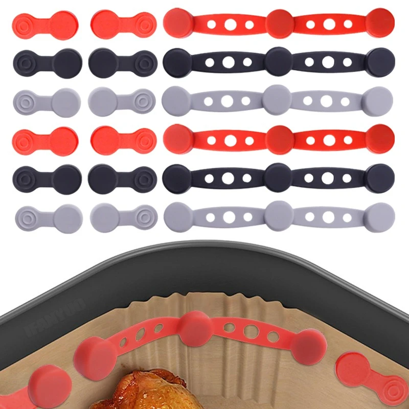 Reusable Air Fryer Magnet Silicone Buckle for Holding Down Air Fryer Parchment Paper Liners Prevent Paper Gasket From Burning