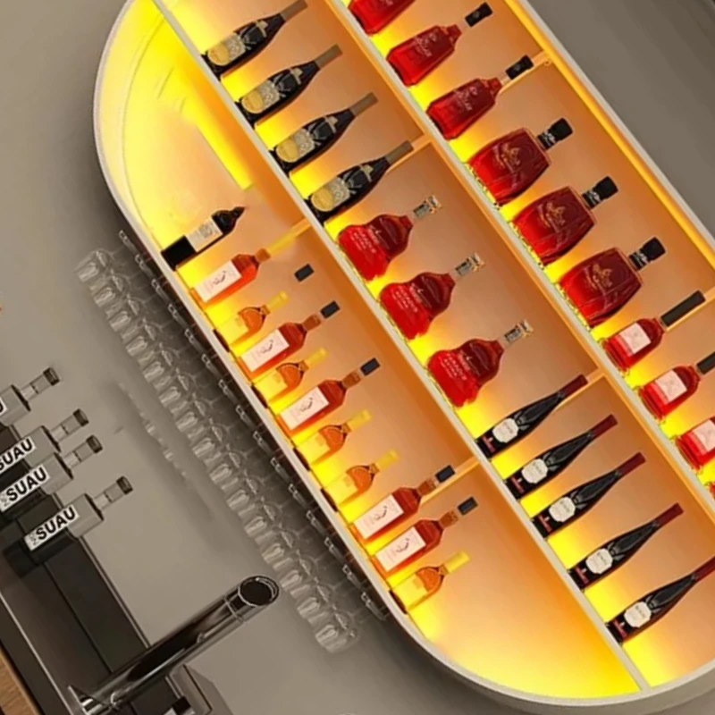 

Wall Mount Bar Cabinet Living Room Metal Modern Mobile Narrow Small Minature Glass Wine Coffee Bar Whiskey Showcase Furniture