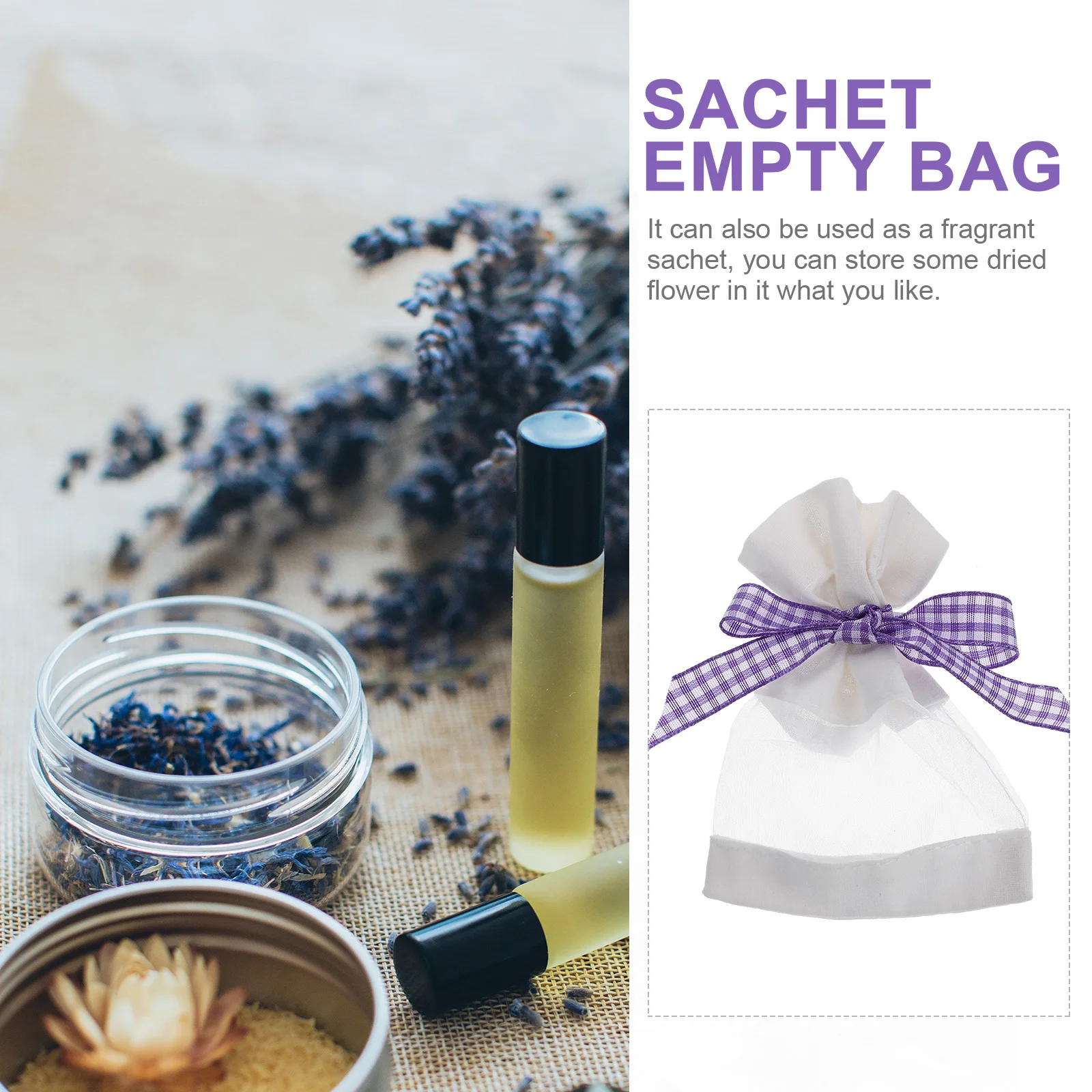 

10pcs Lavender Sachet Bags Empty Decorative Cloth Pouches Home Fragrance Storage For Gifts Jewelry Coins Wood Beads sachet