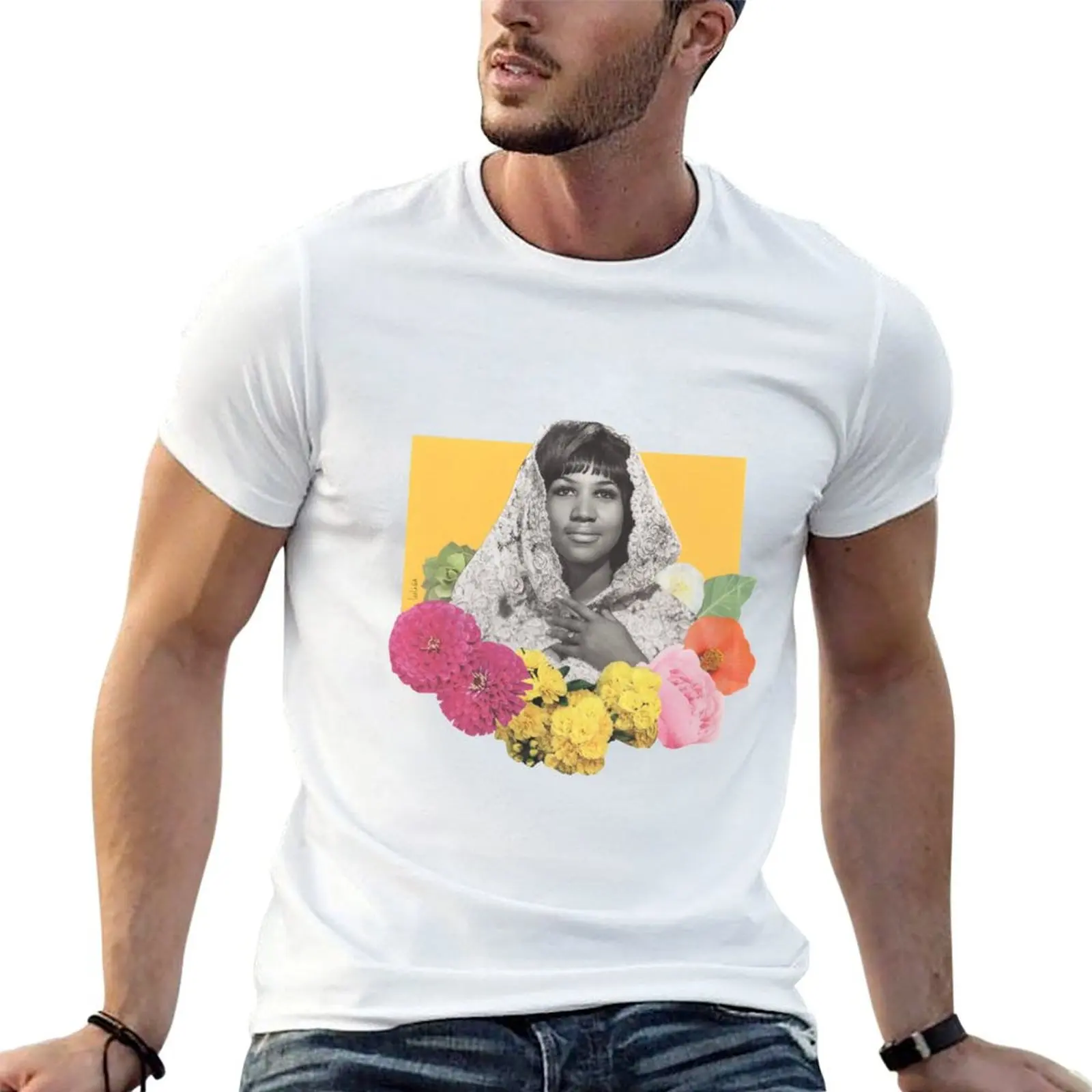 Camiseta Aretha, camisetas divertidas para hombre, camisetas gráficas para hombre, camiseta de algodón negra, camiseta lisa para hombre, paquete de camisetas