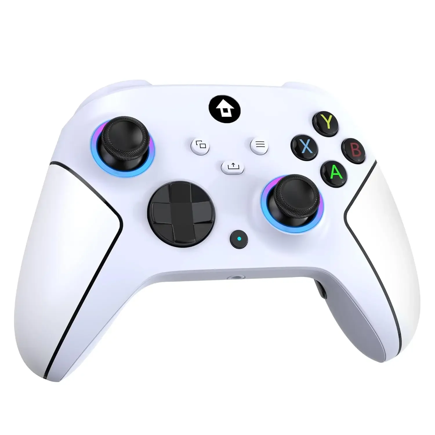 وحدة تحكم لاسلكية RGB مكونة من 7 ألوان XB023 لأجهزة XBOX والبخار والنوافذ مع اهتزاز مزدوج ووظيفة TURBO التلقائي وقابلة للبرمجة