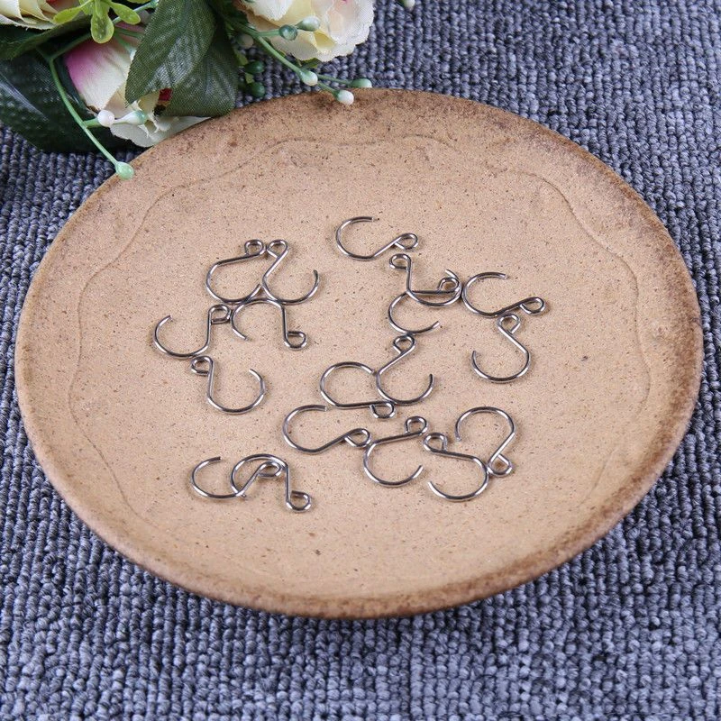 200pcs/lot 22mm Metal Hanging Hooks For Crystal Prism Lighting & Curtain Ending Fitting Beads Chains