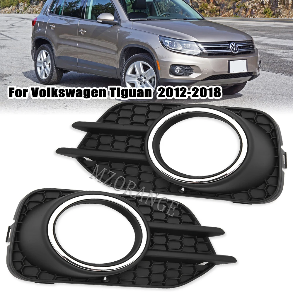 Fog Light Cover for VW Tiguan US Version 2012-2016 2017 2018 Car-Styling Front Bumper With Electroplating Fog Lamp Grille Cover