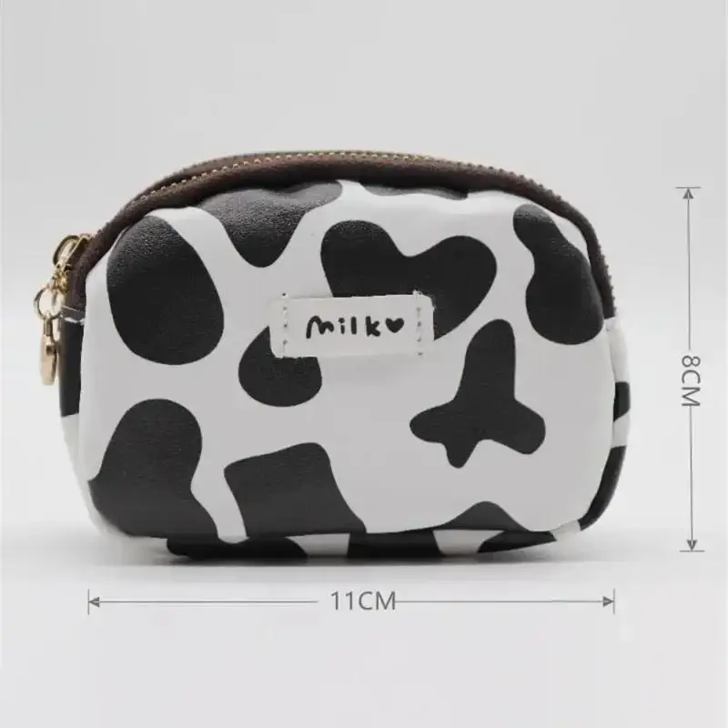 Popolare modello di mucca portamonete con cerniera portafoglio porta carte portachiavi borsa porta carte di credito rossetto
