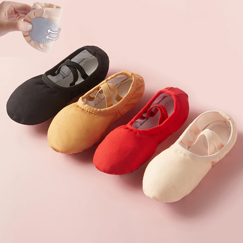 

Hot selling children's dance shoes, women's soft-soled canvas training shoes, body ballet shoes, free shipping