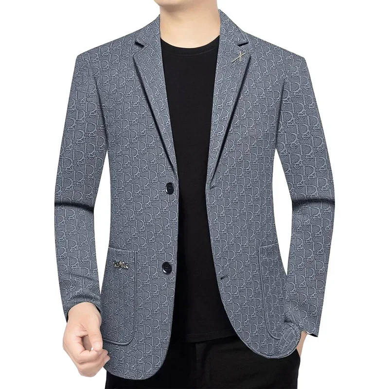 New Spring Men Luxurious Black Blazers Jackets Man Formal Wear Business Casual Suit Coats Quality Male Blazers Men\'s Clothing 4X