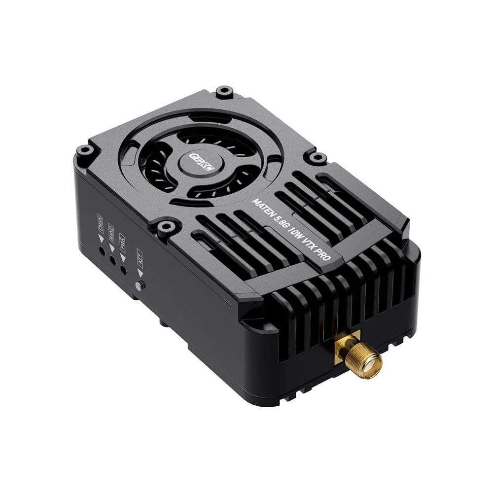 

GEPRC MATEN 5.8G 10W VTX PRO Adjustable Power FPV Transmitter OSD w/Fan Support IRC Tramp Protocol Long Range FPV