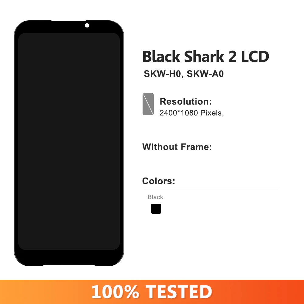 100% Tested For Xiaomi Black Shark 2 Pro DLT-A0 LCD Display Screen+Touch Digitizer For Xiaomi BlackShark 2 lcd SKW-H0 Display