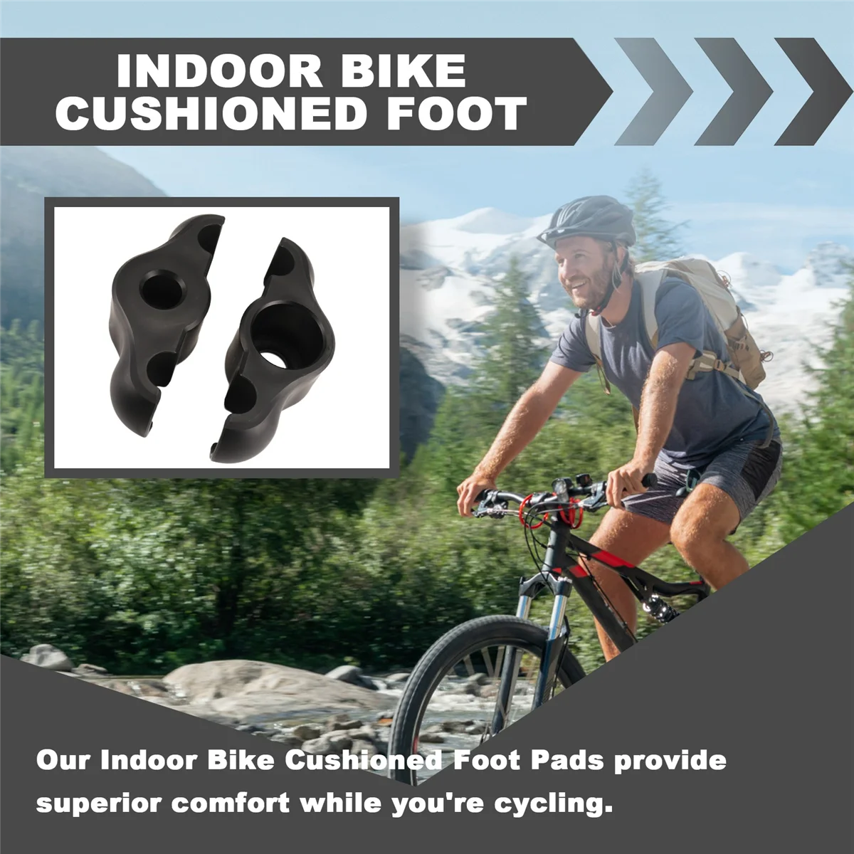 Almohadilla acolchada para pies para bicicleta de interior N18R, almohadillas para pies de tenis para suelo antifricción y reducción de ruido para 4 Uds (sin la pelota)