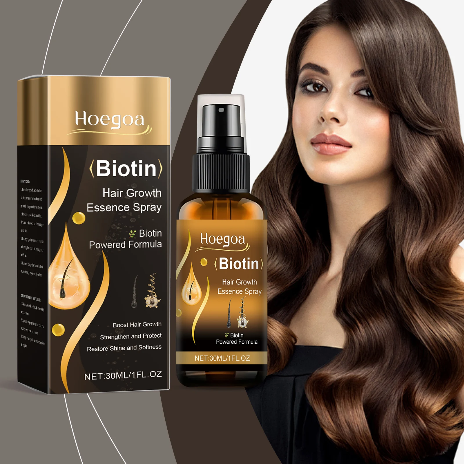 Óleo de gengibre para o crescimento do cabelo soro reparação cabelo danificado melhorar o desbaste do cabelo frizziness reduzir extremidade dividida tratamento de perda de cabelo spray