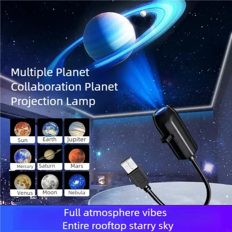

Planet Projection Night Lamp 360 Degree Rotating Projection Light For Bedroom Living Room Atmospheres Lighting Enduring