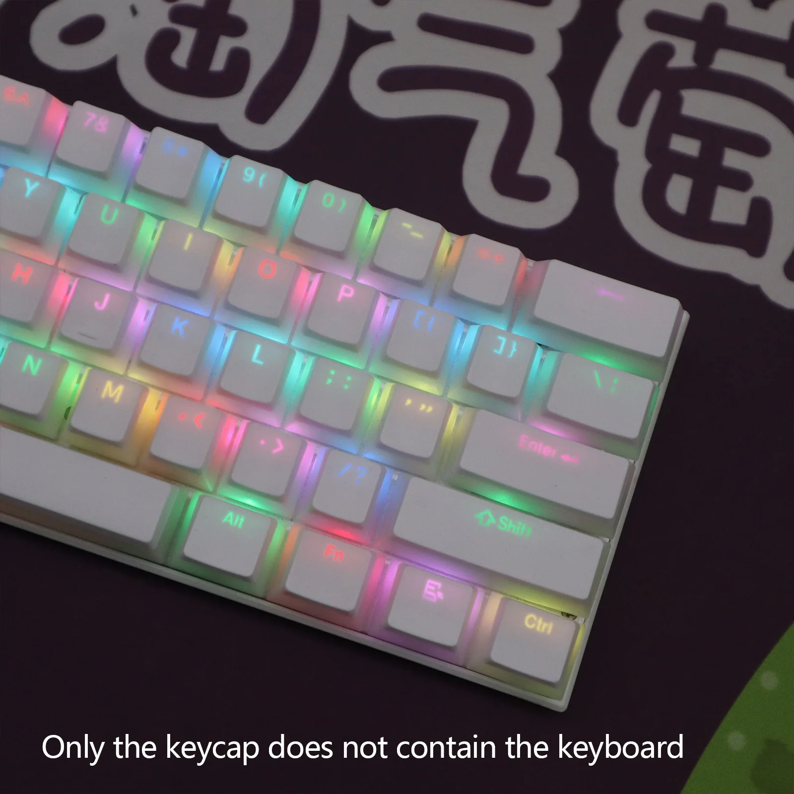 104 Keys PBT Pudding Keycaps Two-color Injection OEM Profile DIY Gaming Mechanical Keyboard Keycap for Gateron Cherry MX Switch