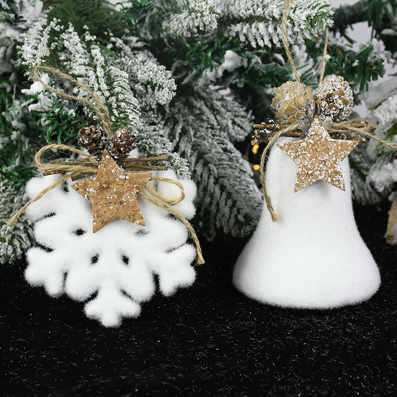 1/2Pcs Large Christmas Balls Ornament Xmas Tree Decor White Snowflake Ball Decor Christmas Decorations For Home New Year Navidad view 4