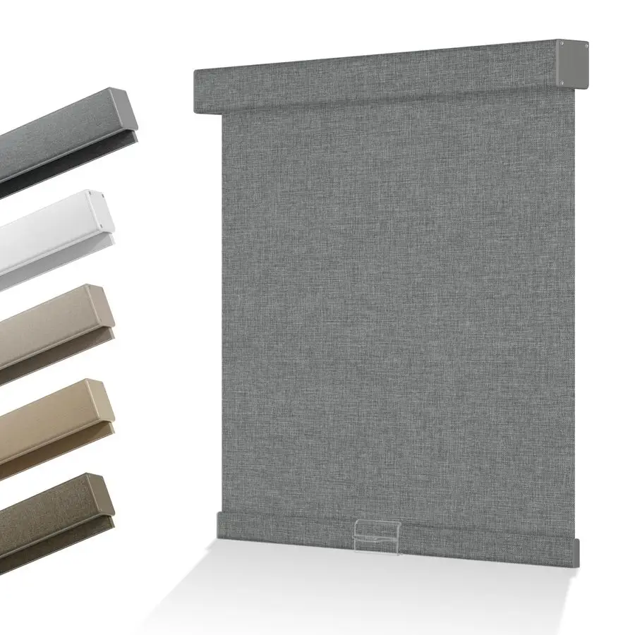 Persianas Enrollables para Ventanas Interiores, Inalámbricas, Tela de Lino, Tela con Aislamiento Térmico, Protección UV para el Hogar, Oficina, Puerta