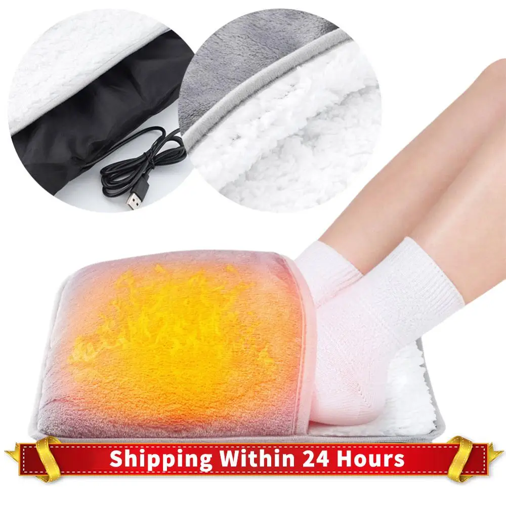 

Winter Electric Foot Heating Pad USB Constant Temperature Feet Foot Warming Mat Heating Slippers for Home Office Bedroom