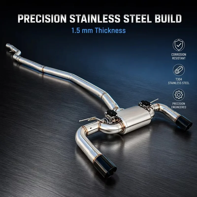 Perfectly Customized Smart Valve Performance Cat Back Exhaust Muffler Specifically Designed for BMW 335i(N55) F30 3.0t 2012-2015