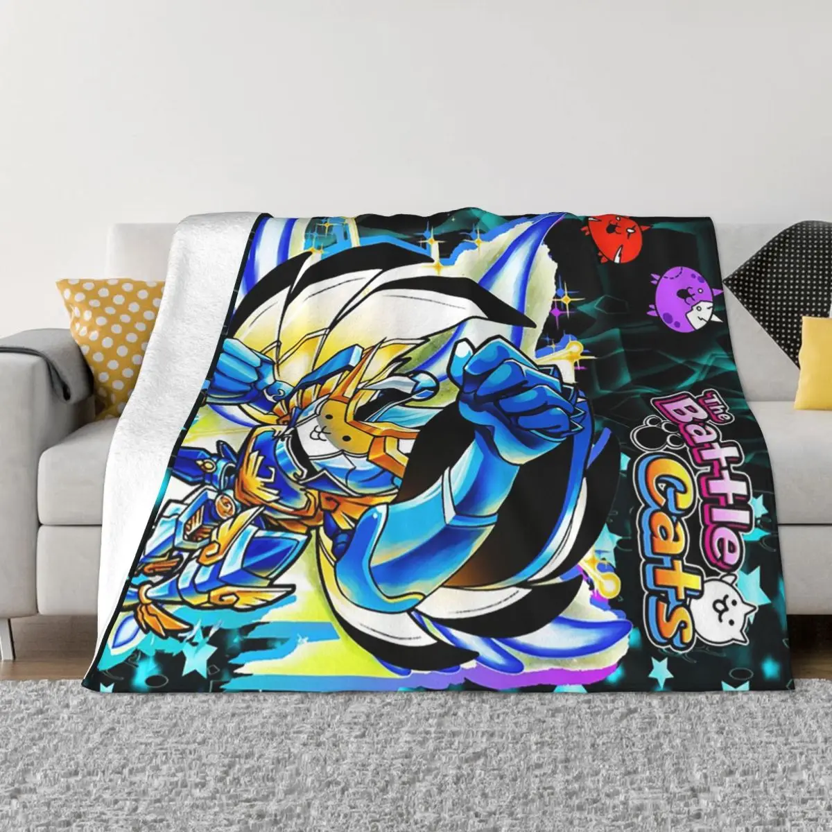 

Battle Cats - Cosmo Blankets Soft Warm Flannel Throw Blanket Plush for Bed Living room Picnic Travel Home Couch
