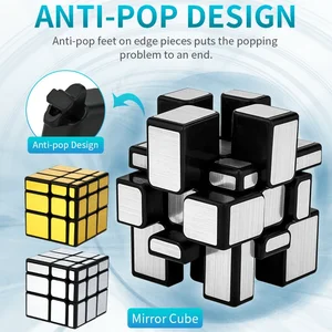 لغز مكعب سحري مرآة MoYu MeiLong ، مكعبات السرعة ، ألعاب تعليمية احترافية للأطفال ، ملصقات فضية وذهبية ، هدية ، 3x3 أعلى 10 مبيعات منشار ذهبي - رقم 1