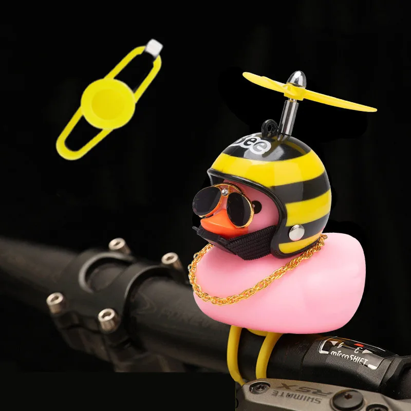 Fahrrad Kleine Gelbe Fahrrad Ente Fahrradklingel Gelbe Luftschraube Helm Ente Ente Fahrrad Wind Motorrad Reiten Radfahren Zubehör