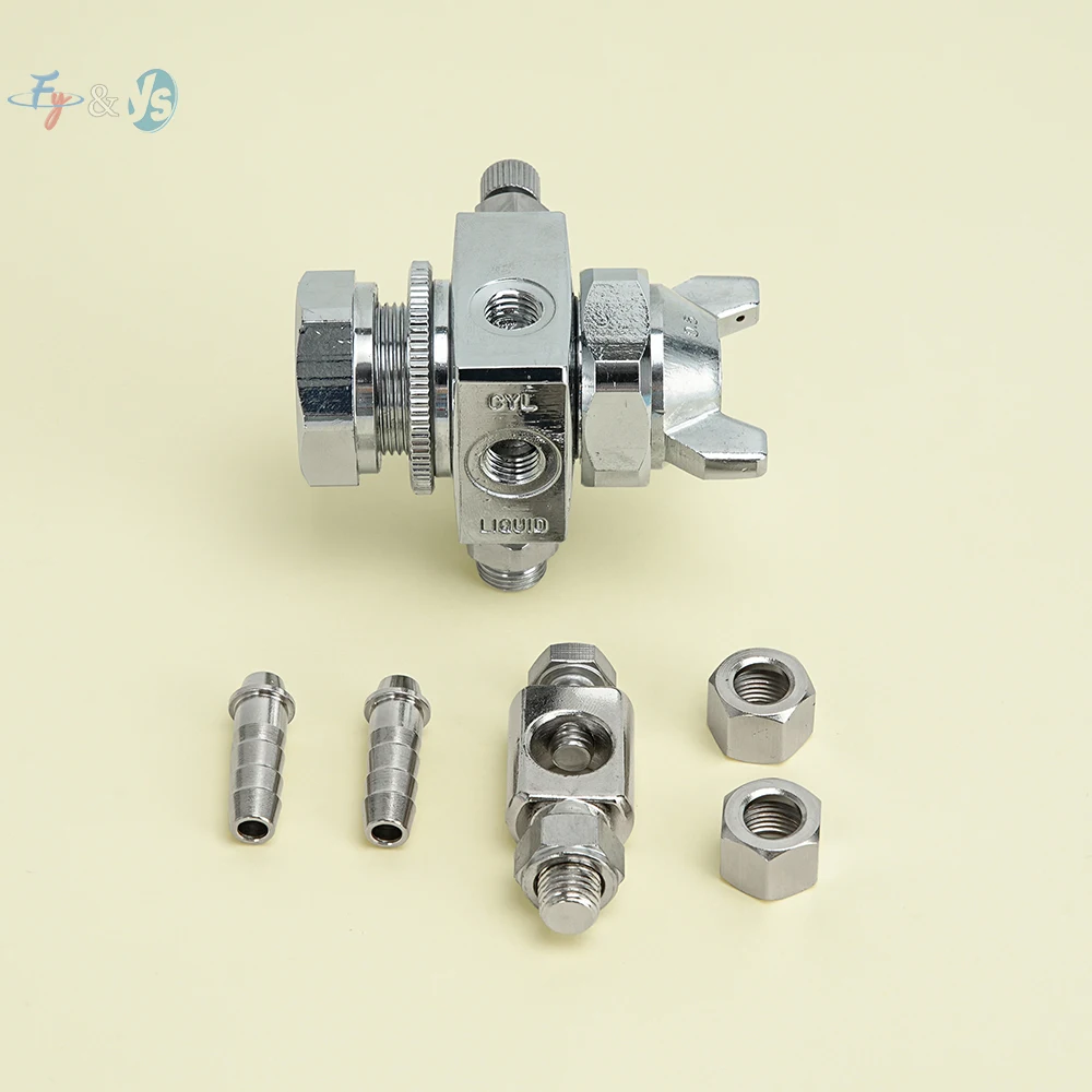ST-5 Automatic Pneumatic Spray Gun Kit 0.5/1.0/1.3/2mm Nozzle Pressure Feed Spray Gun Water-Based Paint Spraying Tool