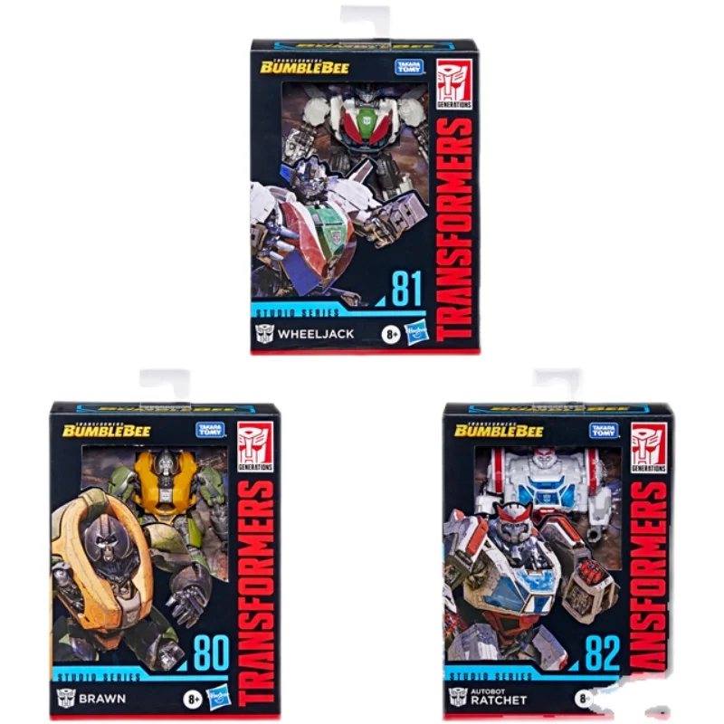 Original Takara Tomy Hasbro Transformers Studio Series SS80-81-82 Brawn Ratchet Wheeljack Transformers Classic Movie Series Toys