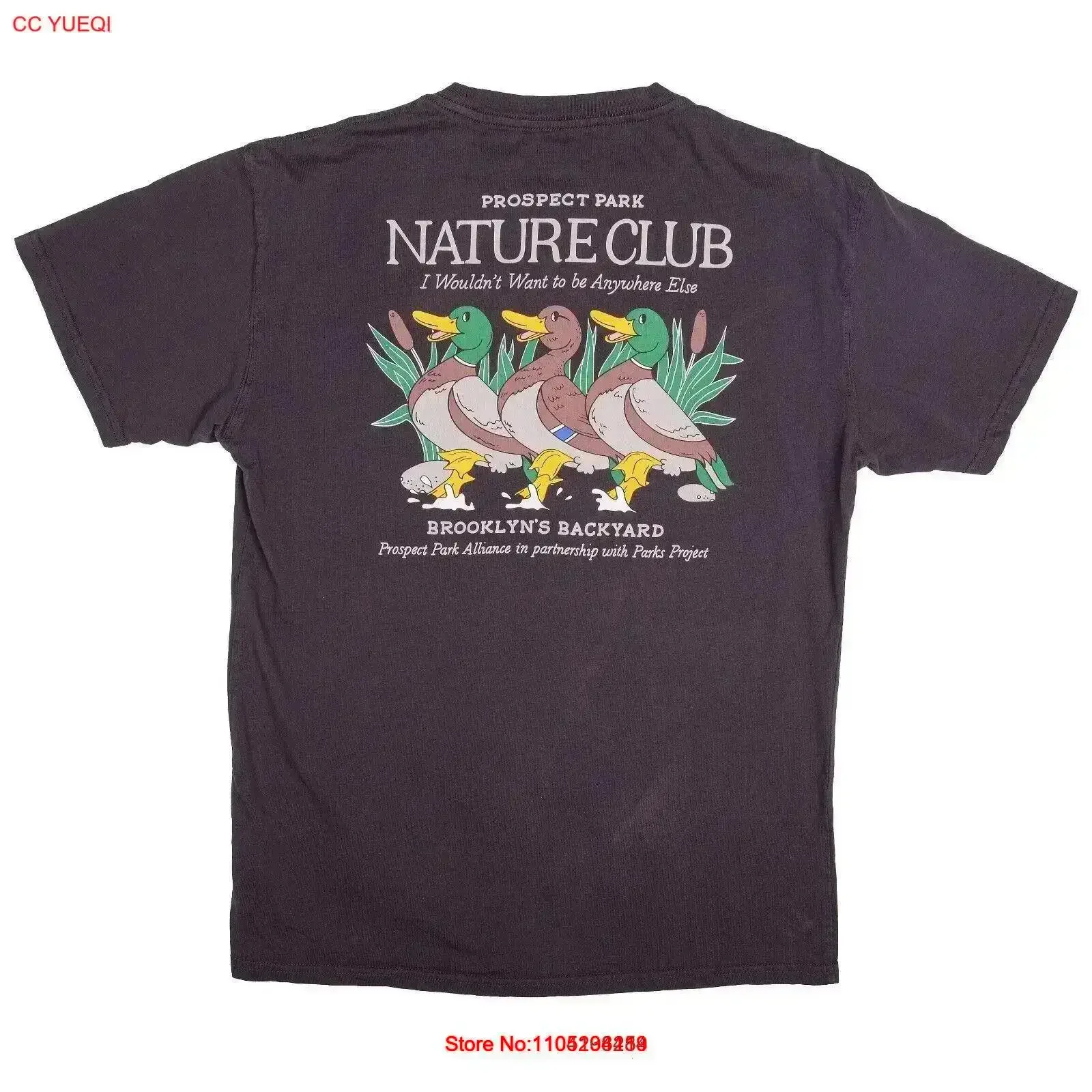Prospect Park Alliance x Parks Project Nature Club Pocket T Shirt Gray Sz Large vintage Washed Breathable Slightly vintage
