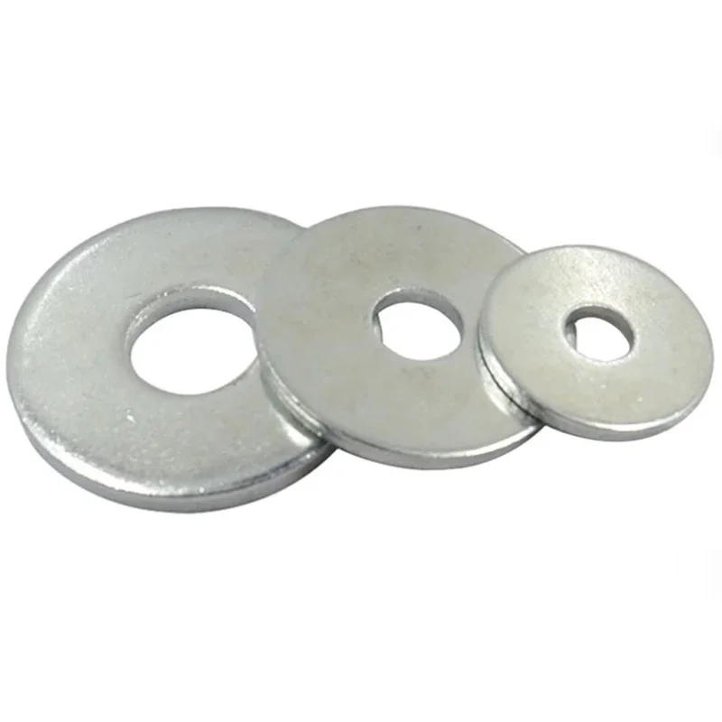 Flat Washer White Zinc M2 M2.6 M3 M4 M5 M6 Thickness 0.5mm-1mm  Galvanizing Big Metal Gasket Meson Plain Washers