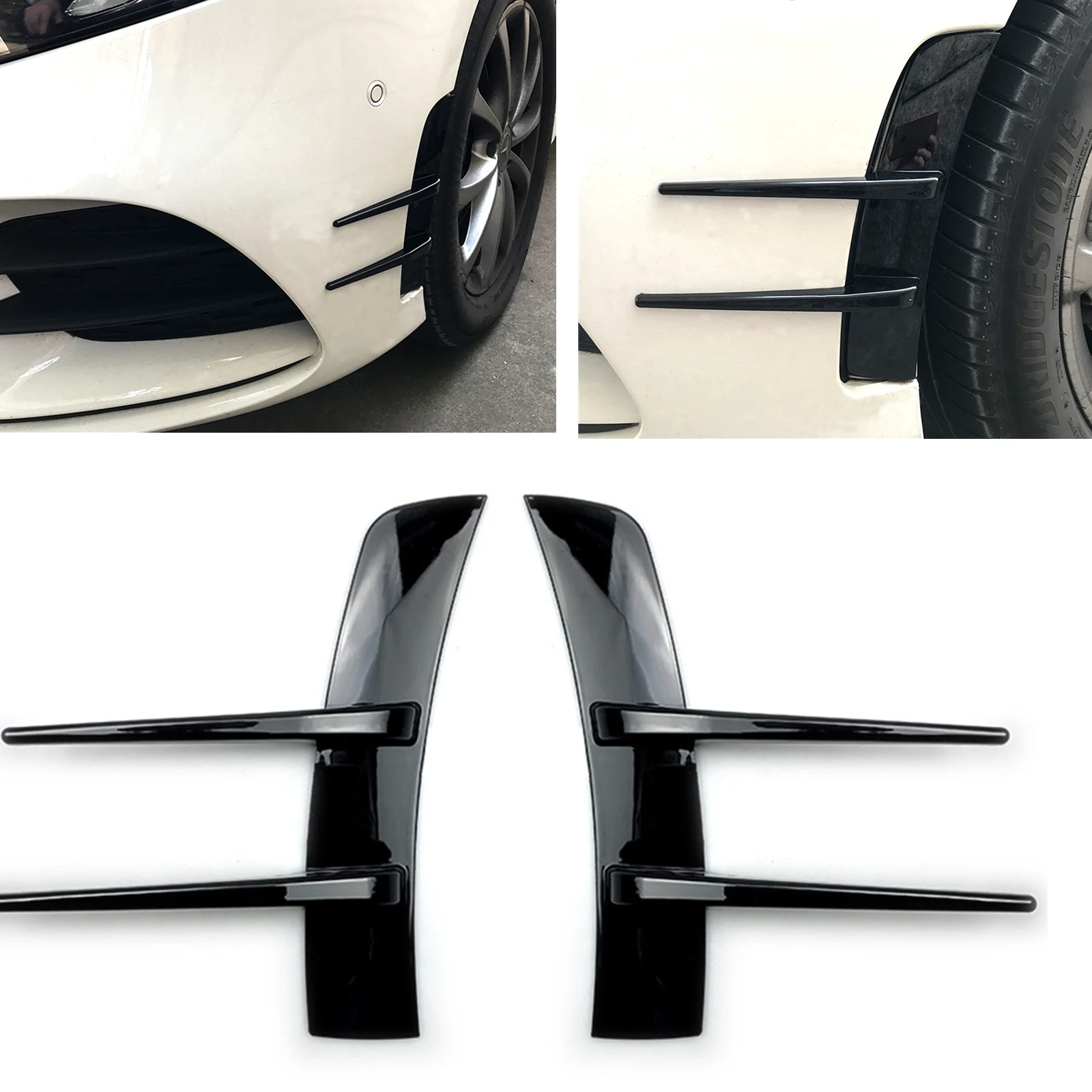 

Front Bumper Side Air Vent Trim Hood Cover Intake Spoiler For Mercedes Benz A-Class W177 A180 A200 A250 A260 A35 AMG 2019-2022